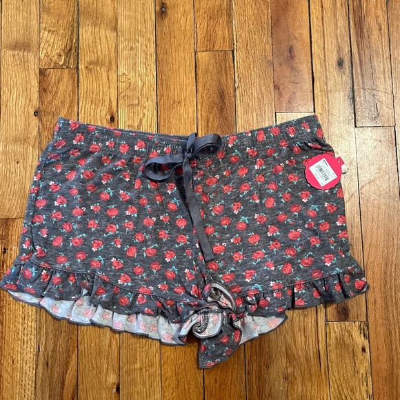 SO Other - Brand New "SO" Kohls - Cotton Ruffle Trim Pajama Shorts, Size Medium